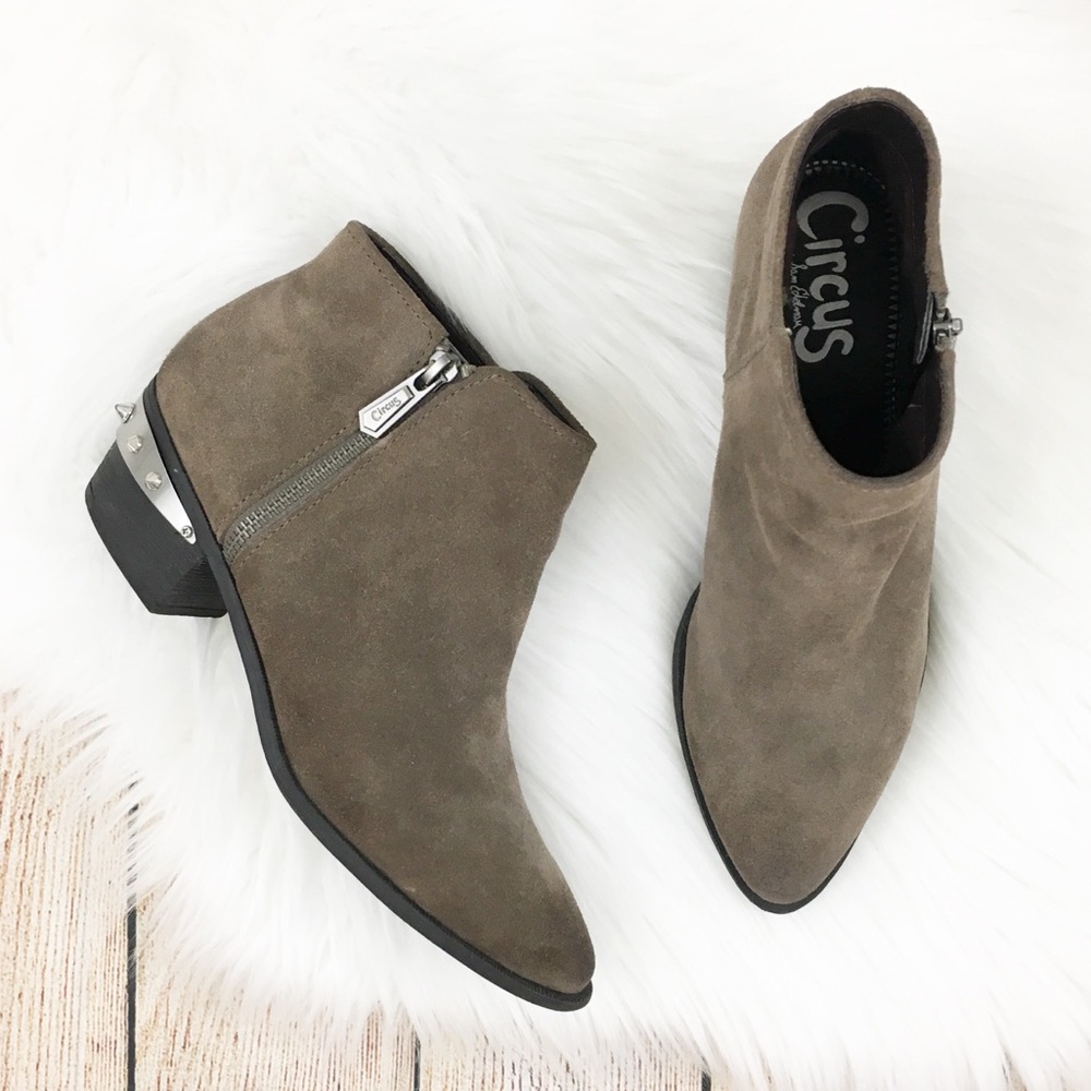 {Sam Edelman} Holt Suede Studded Ankle Boot Bootie